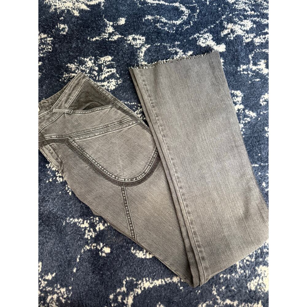 Stella McCartney Unique Hemmed, Patched, and Stitched Bellbottom Jeans